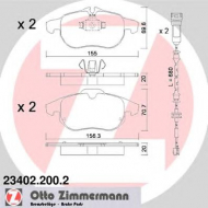 Комплект тормозных колодок ZIMMERMANN 23402.200.2