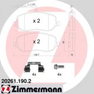 Комплект тормозных колодок ZIMMERMANN 20261.190.2
