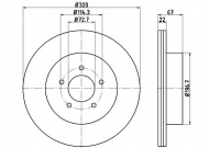 Тормозной диск HELLA 8DD 355 115-481