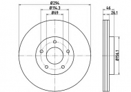 Тормозной диск HELLA 8DD 355 115-911