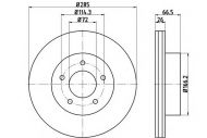 Тормозной диск HELLA 8DD 355 114-761