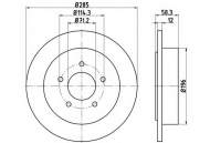 Тормозной диск HELLA 8DD 355 114-771