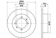 Тормозной диск HELLA 8DD 355 114-821