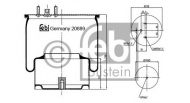 Баллон пневматической рессоры FEBI BILSTEIN 20889