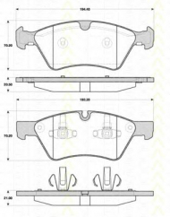 Комплект тормозных колодок TRISCAN 8110 23051