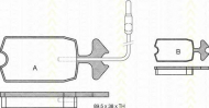 Комплект тормозных колодок TRISCAN 8110 38716
