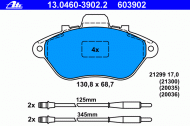 Комплект тормозных колодок ATE 13.0460-3902.2