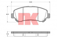 Комплект тормозных колодок NK 222269