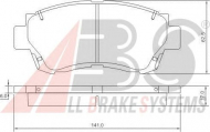 Комплект тормозных колодок A.B.S. 36713