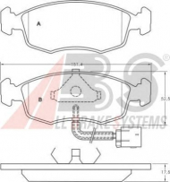 Комплект тормозных колодок A.B.S. 36846 OE