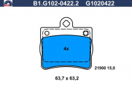 Комплект тормозных колодок GALFER B1.G102-0422.2