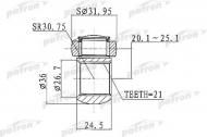 Муфта с шипами PATRON PTD005