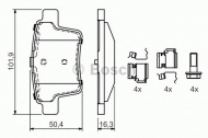 Комплект тормозных колодок BOSCH 0 986 494 076