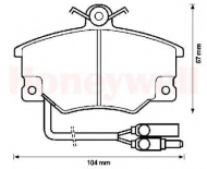 Комплект тормозных колодок BENDIX 571452B