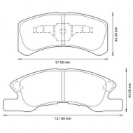 Комплект тормозных колодок BENDIX 572615B