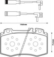 Комплект тормозных колодок BENDIX 573152B