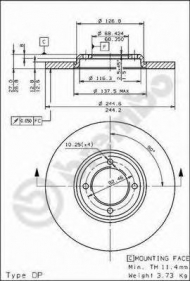 Тормозной диск BREMBO 08.1659.20