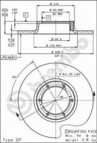 Тормозной диск BREMBO 08.2138.10