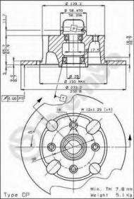 Тормозной диск BREMBO 08.2163.20