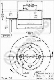 Тормозной диск BREMBO 08.2479.10