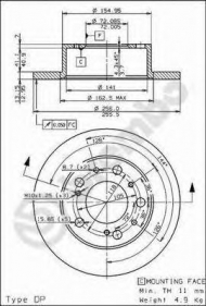 Тормозной диск BREMBO 08.4478.10