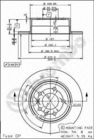 Тормозной диск BREMBO 08.4927.10