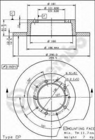 Тормозной диск BREMBO 08.5316.10