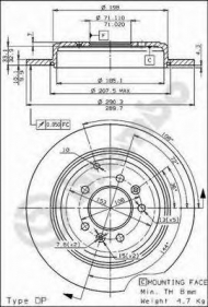 Тормозной диск BREMBO 08.5344.20