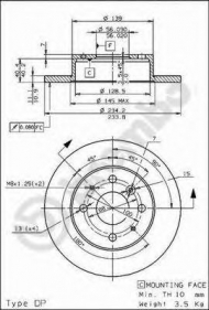 Тормозной диск BREMBO 08.5878.10