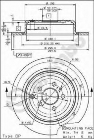 Тормозной диск BREMBO 08.5898.10