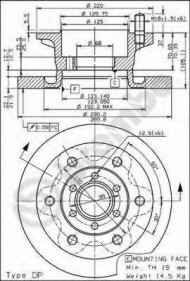 Тормозной диск BREMBO 08.5959.10