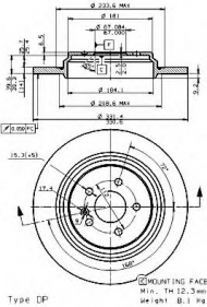 Тормозной диск BREMBO 08.7607.11