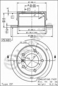 Тормозной диск BREMBO 08.7724.10