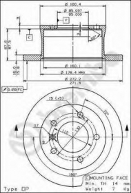 Тормозной диск BREMBO 08.7725.10