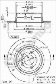 Тормозной диск BREMBO 08.7878.10