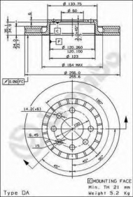 Тормозной диск BREMBO 09.5148.24