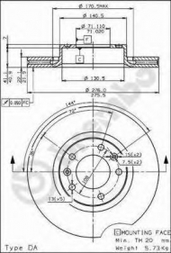 Тормозной диск BREMBO 09.5264.10
