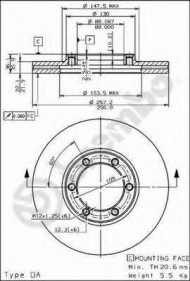Тормозной диск BREMBO 09.5577.10