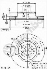 Тормозной диск BREMBO 09.5673.14