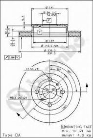 Тормозной диск BREMBO 09.5933.10