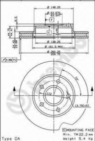 Тормозной диск BREMBO 09.6879.20