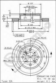 Тормозной диск BREMBO 09.7279.10