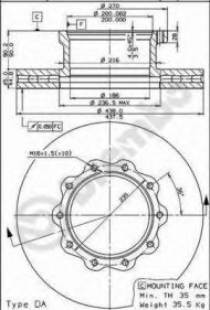 Тормозной диск BREMBO 09.7320.10