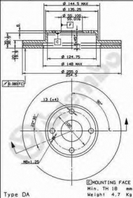 Тормозной диск BREMBO 09.7379.11