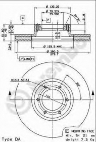 Тормозной диск BREMBO 09.7717.10