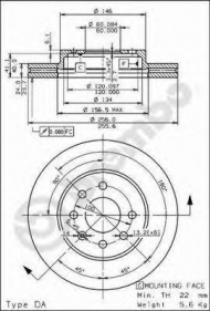 Тормозной диск BREMBO 09.7820.10