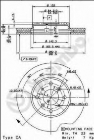 Тормозной диск BREMBO 09.7928.10