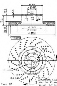 Тормозной диск BREMBO 09.9463.10