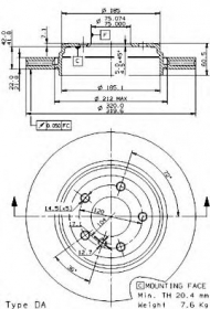 Тормозной диск BREMBO 09.9590.10