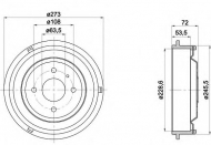Тормозный барабан MINTEX MBD038